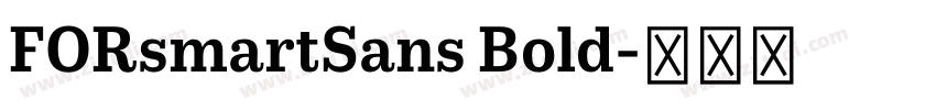 FORsmartSans Bold字体转换